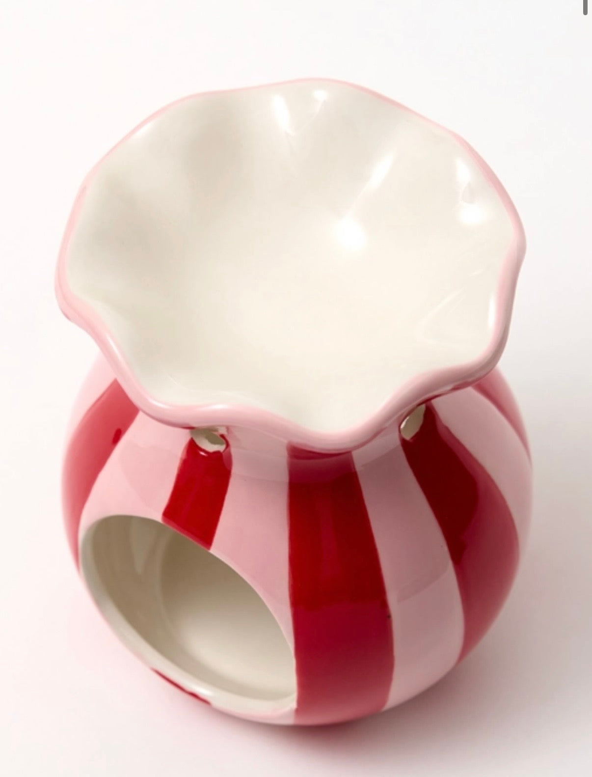 Red striped wax melt burner