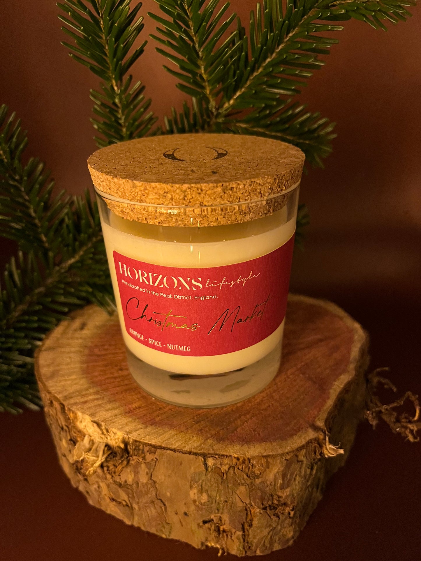 Christmas Market Glass candle