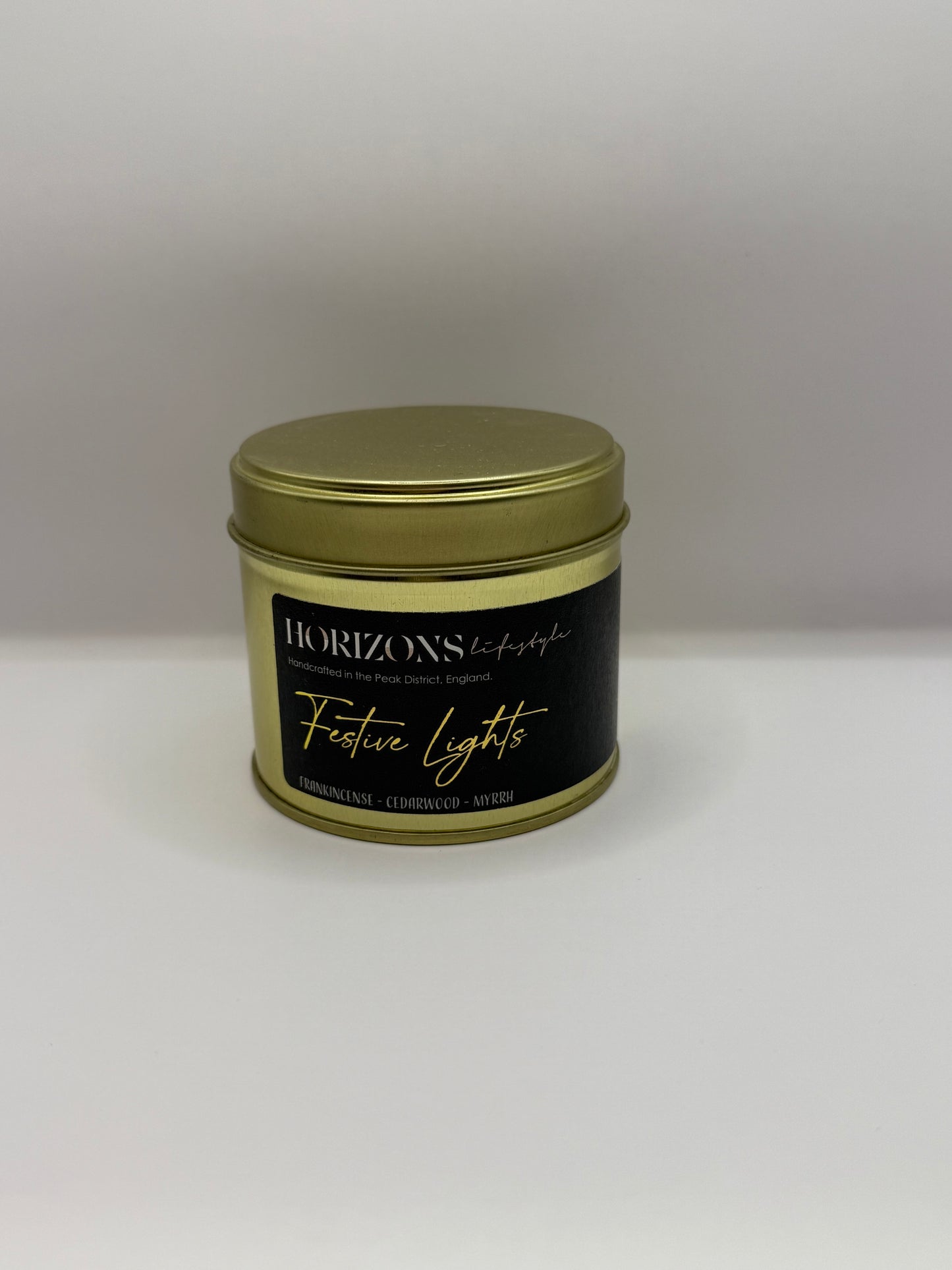 Festive Lights Tin candle