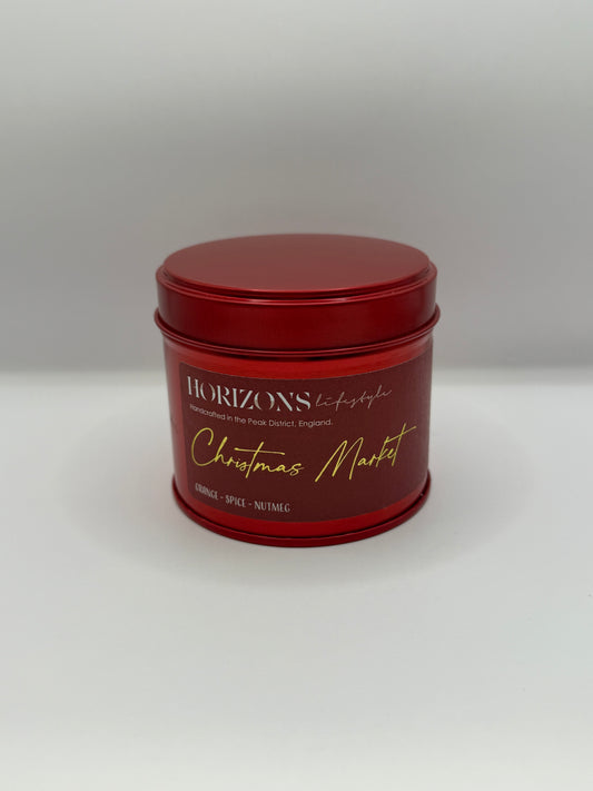 Christmas Market Tin candle