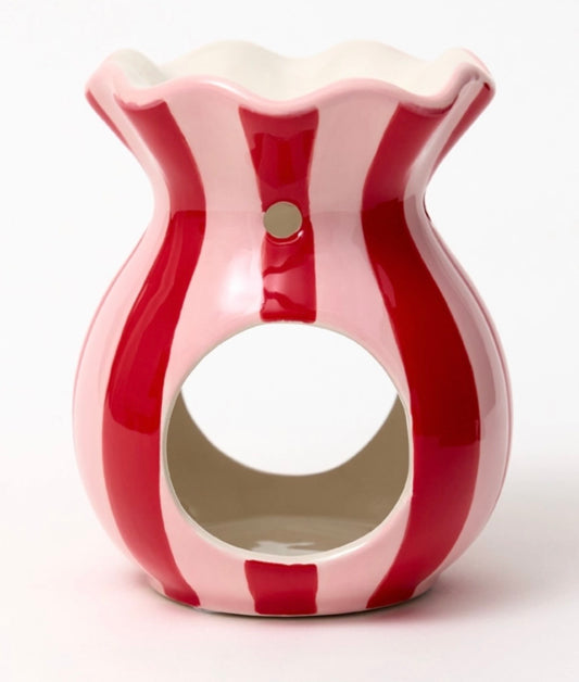 Red striped wax melt burner