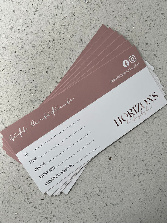 Gift certificate