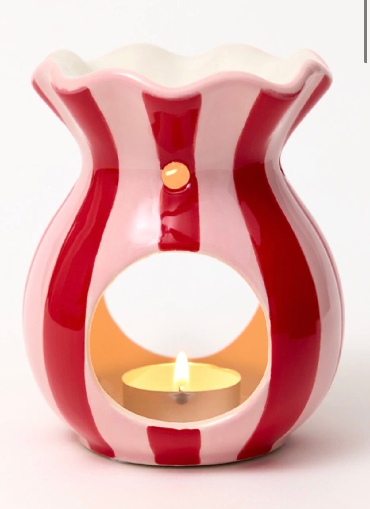 Red striped wax melt burner