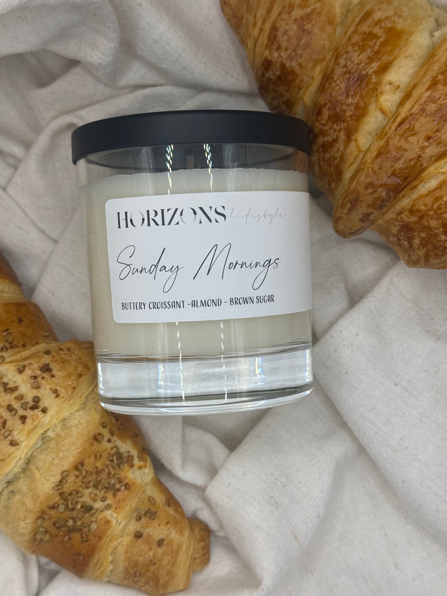 Sunday Mornings glass candle
