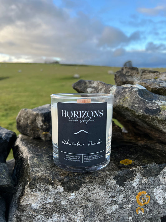 White peak soy wax candle